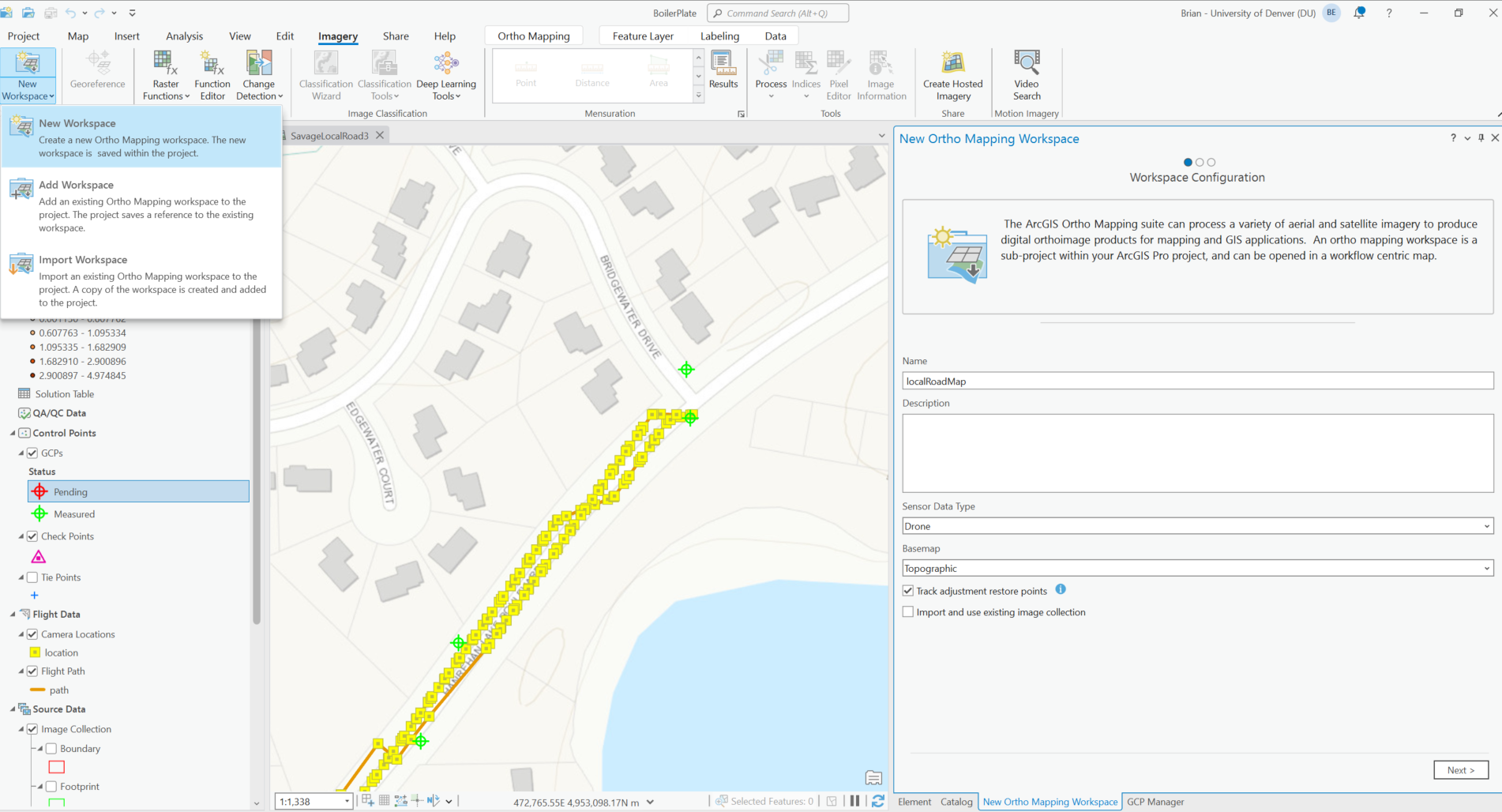 ArcGIS Pro OrthoMapping Workspace