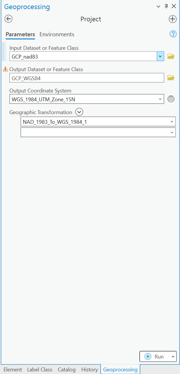 Converting ODM outputs from WGS84 to NAD83 coordinate system